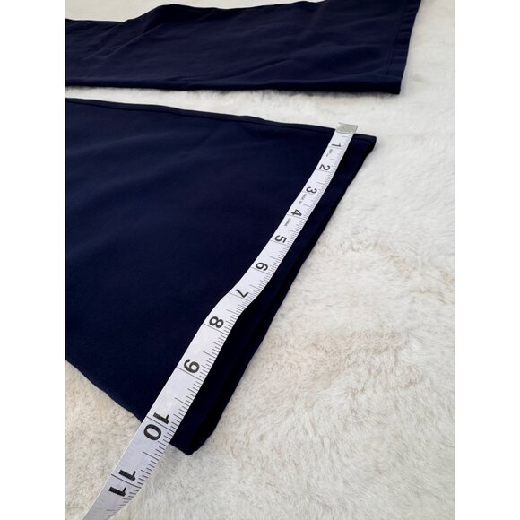 Betabrand Women's Size Large Petite Navy Wide-Leg Stretch Dress Pants - Picture 6 of 9